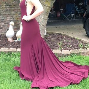 Size 10 burgundy Jovani prom dress